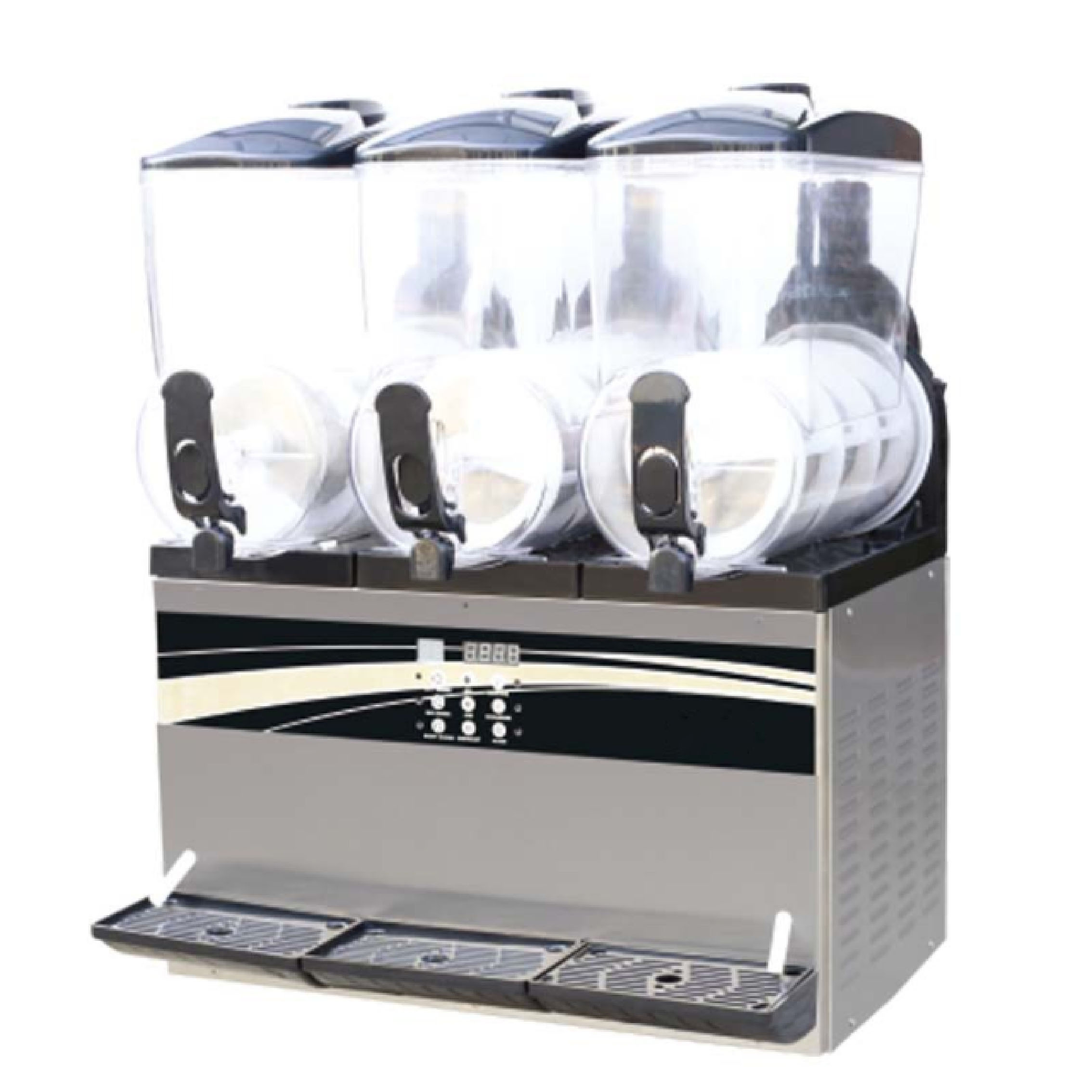 The X-450 snow melting machine is a commercial three-cylinder snow mud machine, ice cream machine, ice granule machine, snow granule machine and cold drink machine
