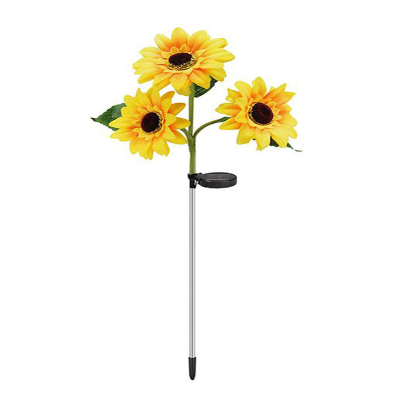 Solar-powered sunflower lamps for outdoor courtyards, villas, balconies, gardens, simulated sunflowers for decoration, and lawn night lights Item Picture