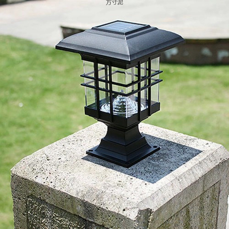 Wholesale of solar-powered wall lamps, column head lamps, outdoor garden lamps, household villa square European-style column lamps, and garden wall lamps Specification drawing