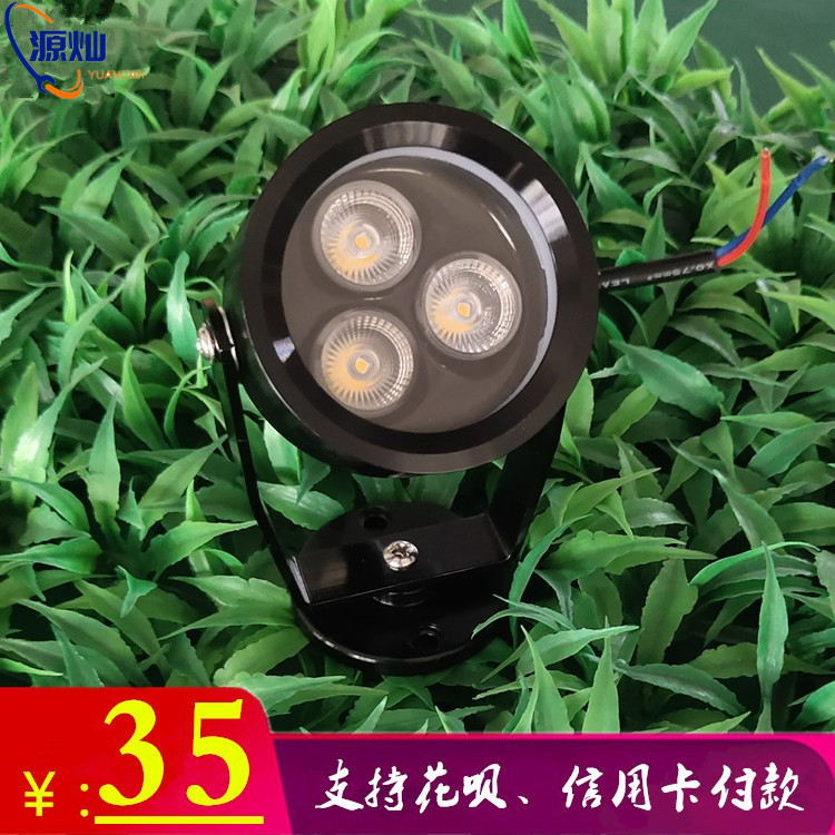 Outdoor waterproof cob focused 3W and 5W small spotlights, bedroom, villa, drum tower, lawn, courtyard, ground-mounted exposed led full figure