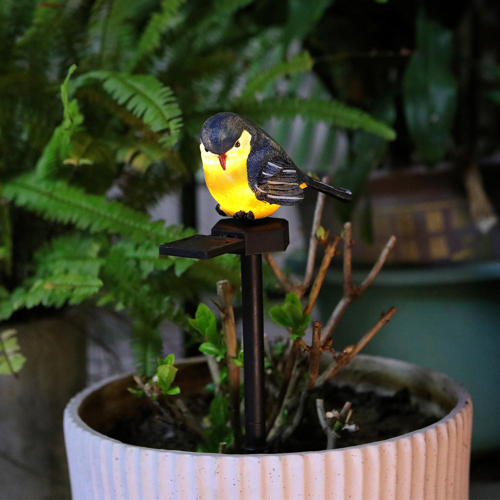 New solar animal resin bird lamp, courtyard outdoor lawn ground insert lamp, kindergarten park landscape lamp, led details Picture
