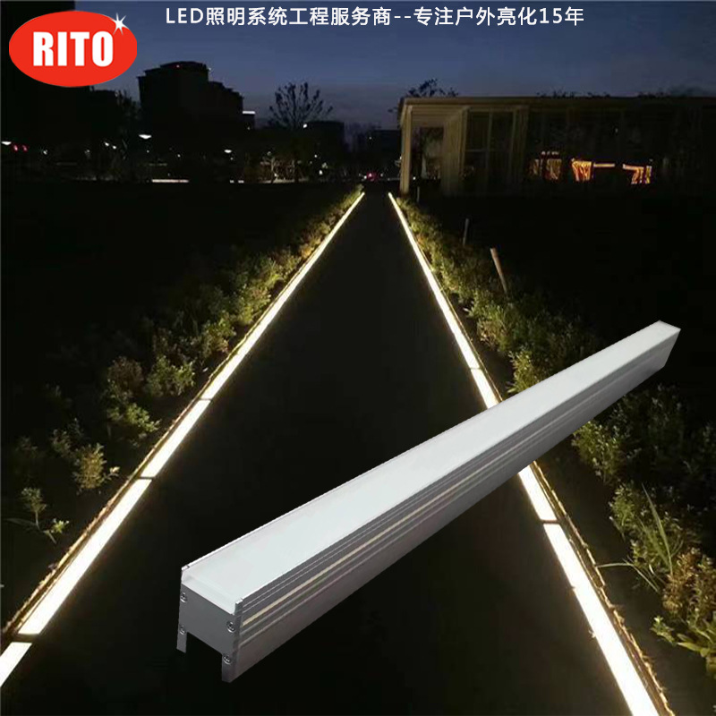 led long strip floor tile light, seven-color low-voltage floor light, outdoor embedded ground light, 24v floor tile light wholesale Specification drawing