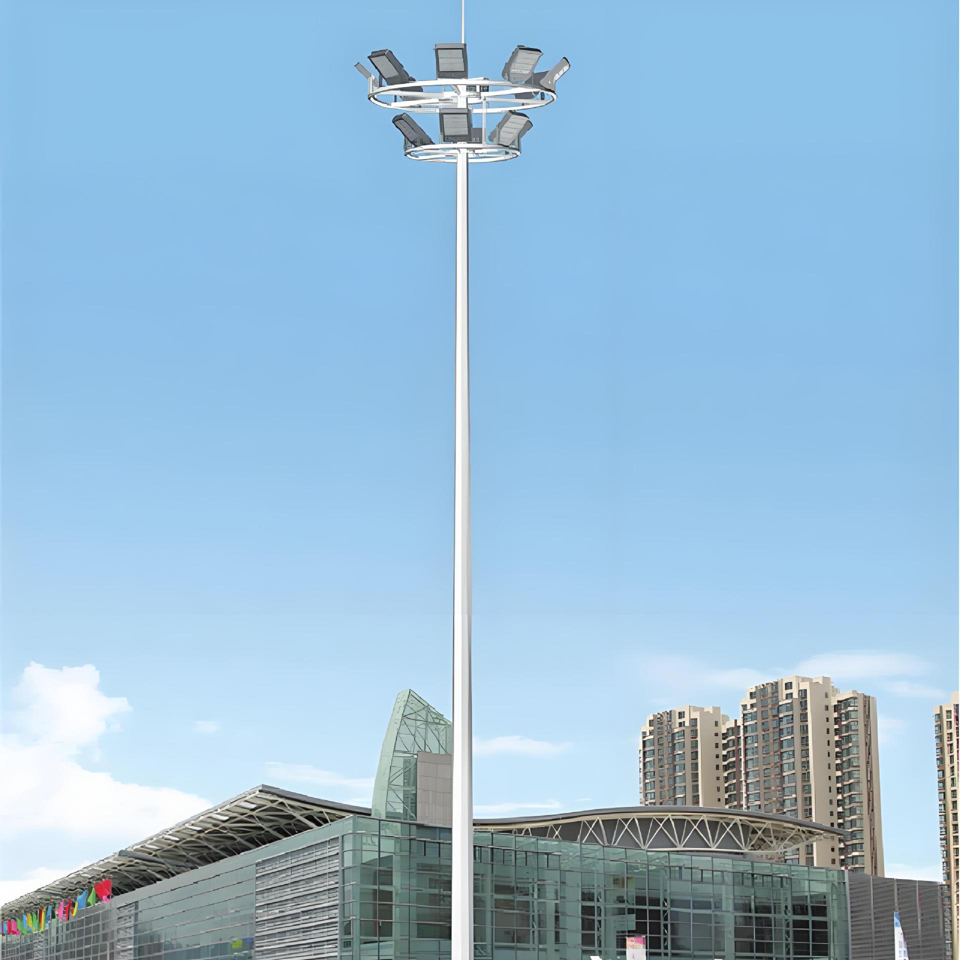 12-15 meters high mast lights, urban intersection road lighting lamps, outdoor floor-standing high mast lights, Gao Meihua Lighting fixtures details Picture