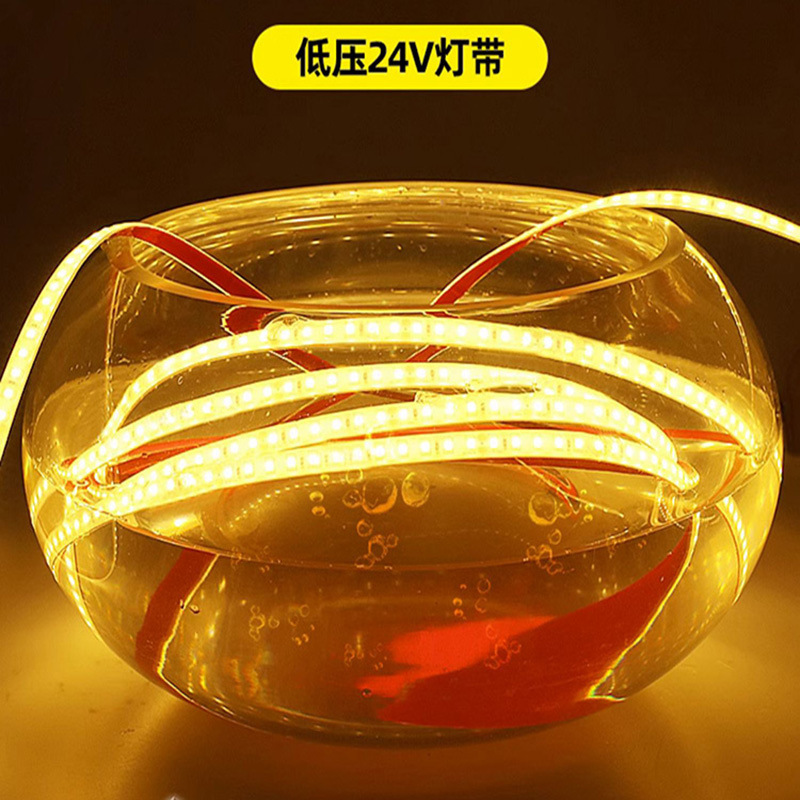 Solid silicone rubber light strip, low-voltage 24V waterproof IP68, silicone rubber light strip for lighting, led underwater light strip for outdoor lighting details Picture