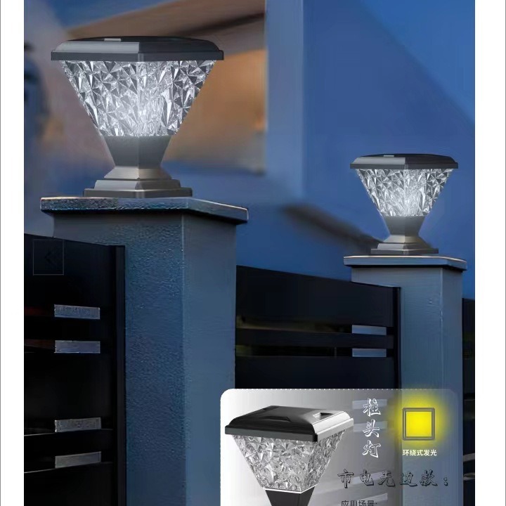 Electrically connected column head lights, door column lights, outdoor garden lights, modern and simple waterproof garden villa gate and fence lights Application Scenario