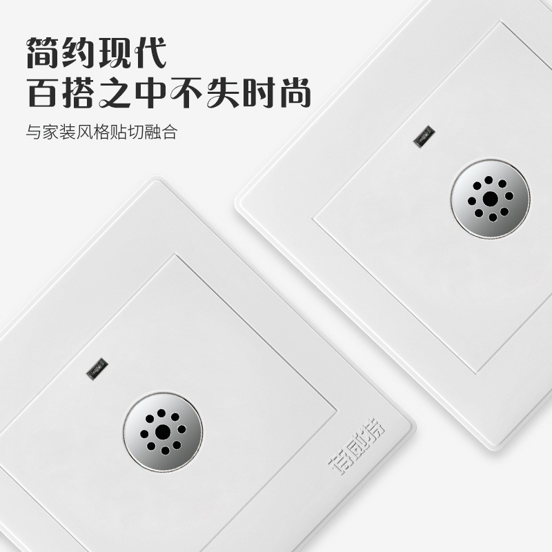 86-type intelligent concealed sound and light control switch panel, corridor induction delay LED light sound control switch, household supply Application Scenario