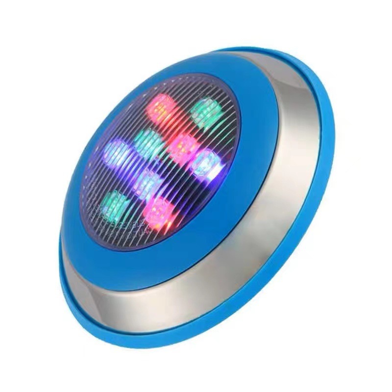 LED swimming pool wall lights, outdoor waterproof seven-color underwater pool lights, underwater side wall lights, embedded decorative fountain lights Item Picture