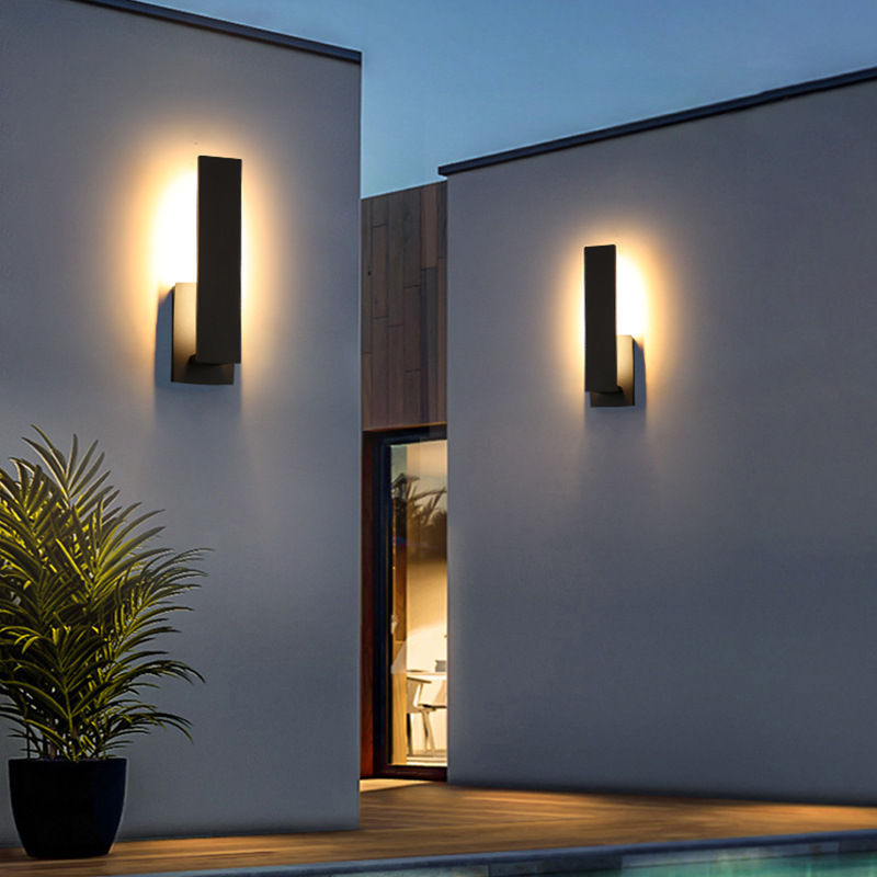 Haosen waterproof wall lamps for outdoor villas, balconies, gates, corridors, terraces and courtyards, simple and modern outdoor lighting, made of aluminum Application Scenario