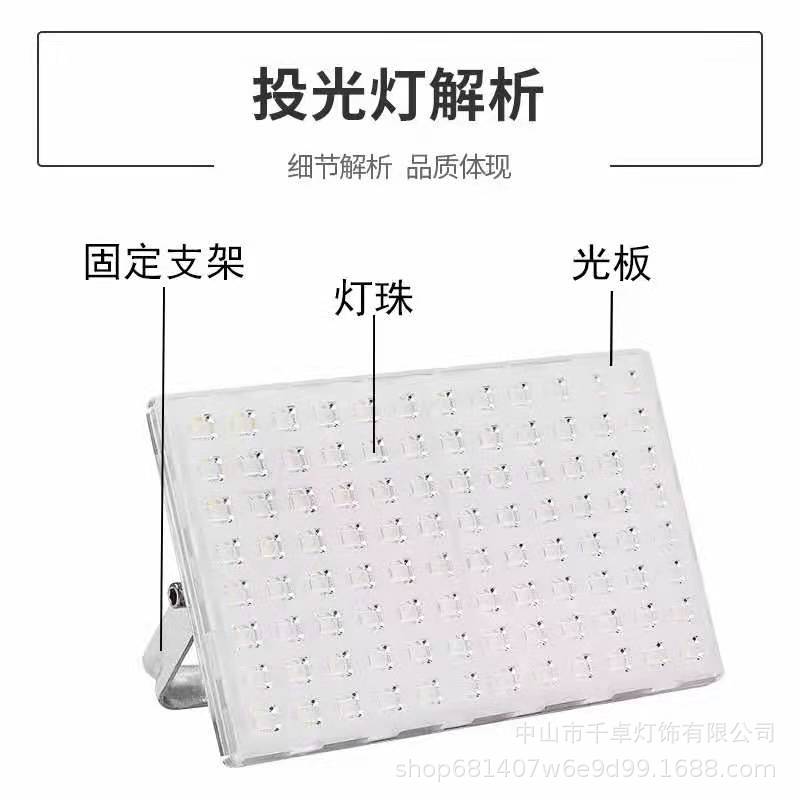 Outdoor LED War God floodlight, advertising sign light, construction site shadowless floodlight, ultra-bright waterproof projection light manufacturer Application Scenario