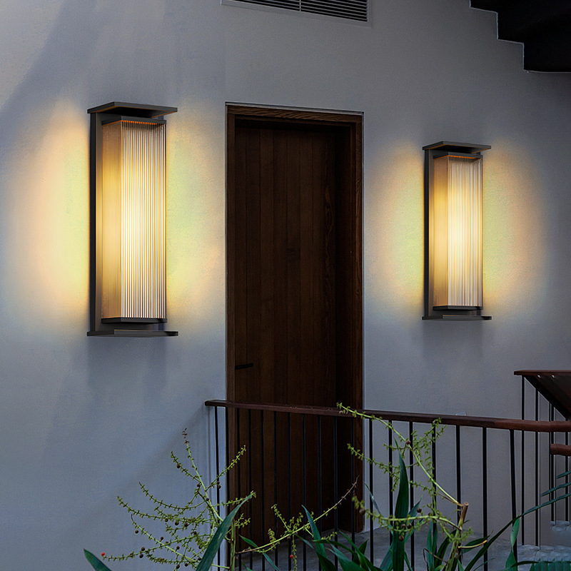 Outdoor wall lamps, waterproof, modern and simple balcony exterior wall lamps, outdoor garden, villa, hotel gate, landscape courtyard lamps Specification drawing