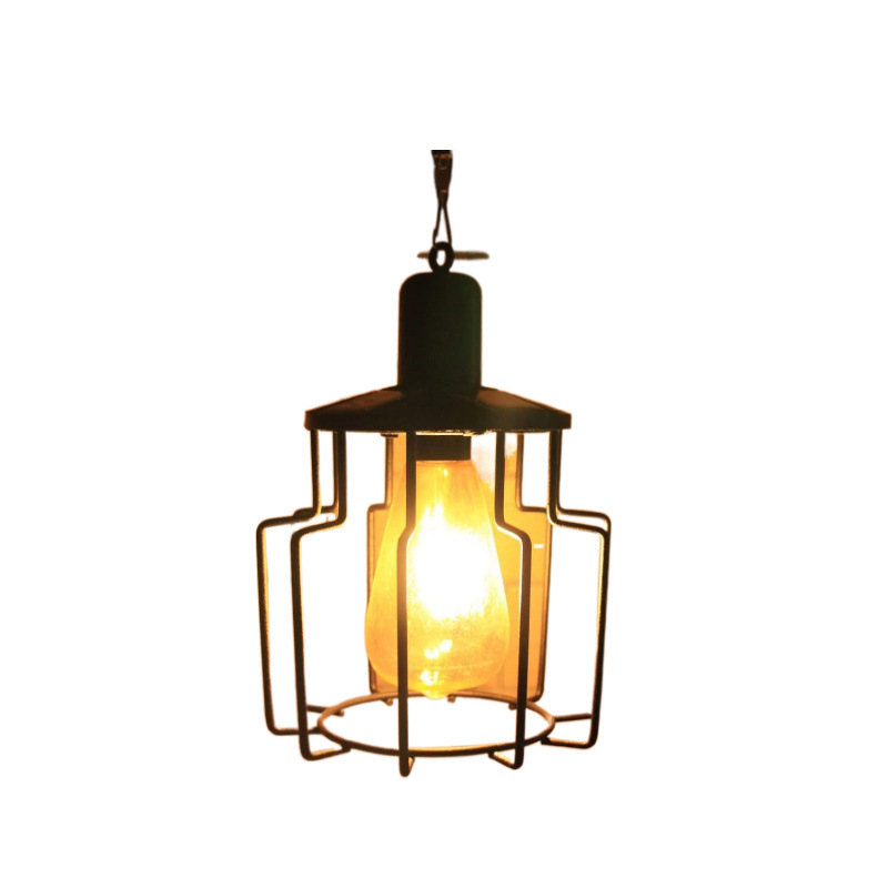 Solar-powered hanging lamp chandelier, outdoor courtyard garden atmosphere decorative lamp, simple artistic lamp head, cross-border free shipping Item Picture