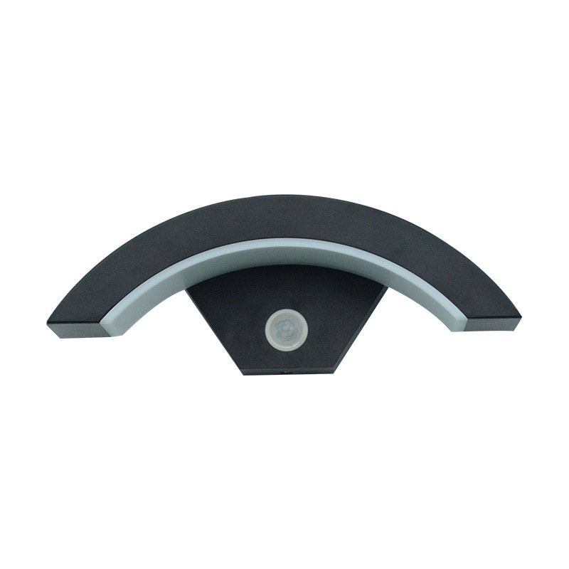 Outdoor waterproof human body infrared sensor wall lamp, simple and creative courtyard, moon-shaped wall lamp at the entrance of the outdoor balcony Item Picture