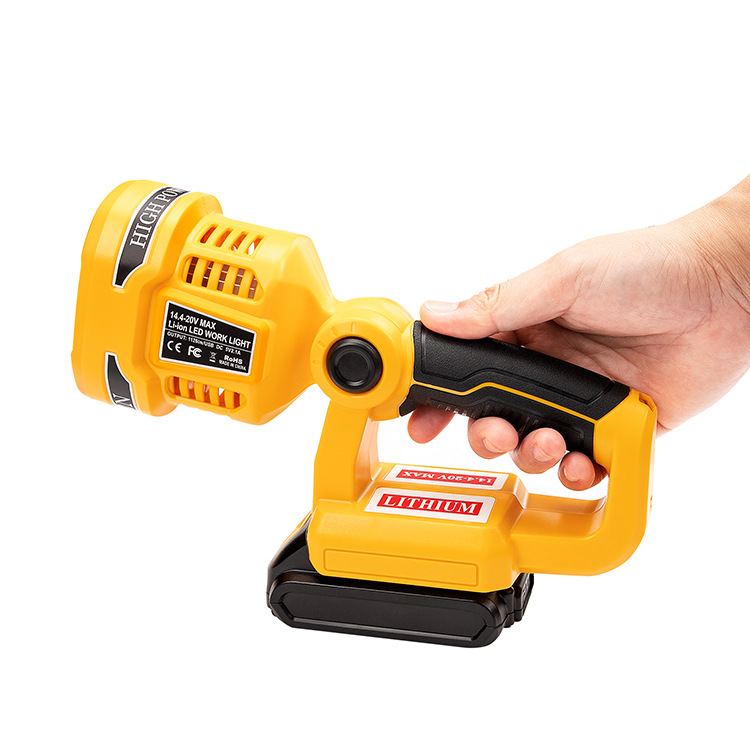 Suitable for DeWalt/ DeWALT horizontal lamps 14.4-18V lithium battery power tool charger lighting LED lights Specification drawing