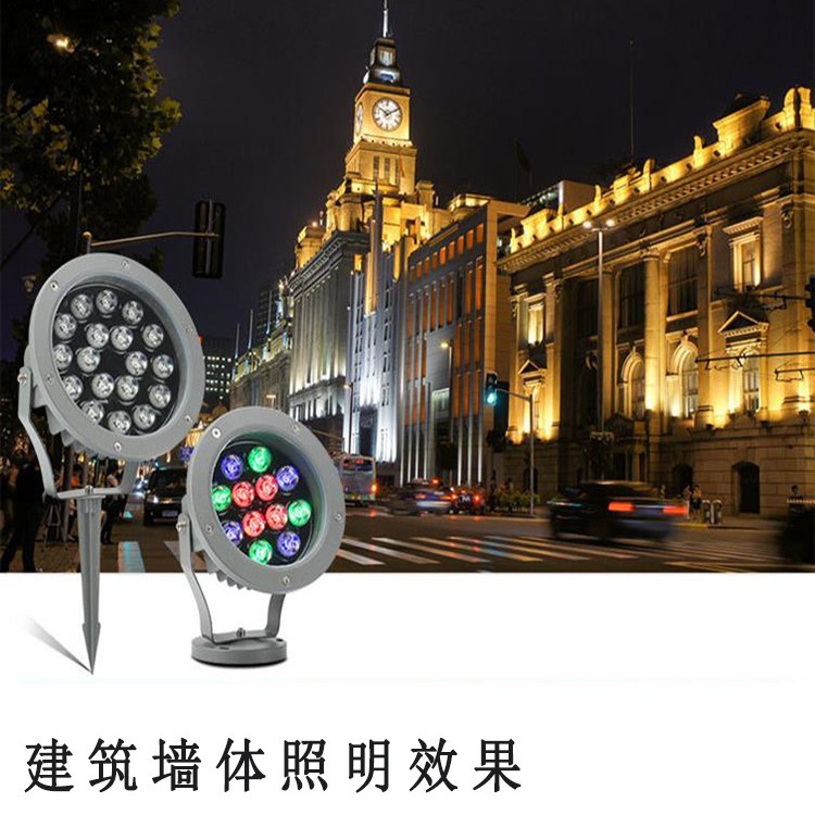 Outdoor floodlights, waterproof LED tree lights, floodlights, colored spotlights, ground-insertion landscape lawn greening spotlights Application Scenario