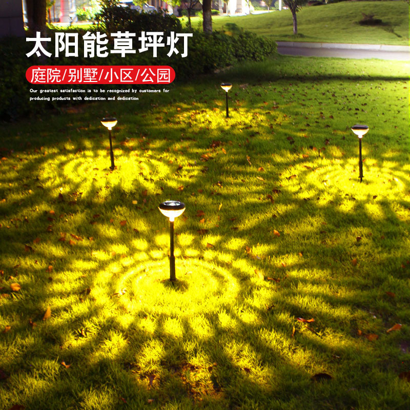 Solar lawn lights, projection water drop ground insert lights, breathing constant light, courtyard decorative lights, colorful road lamps, night lights details Picture