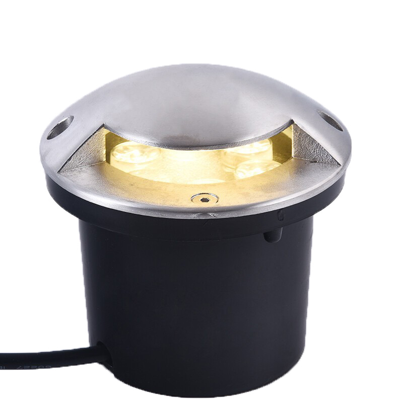 Stainless steel light-transmitting led embedded outdoor waterproof floor lamp, 3w floor lamp, one-side light-emitting ground lamp Item Picture