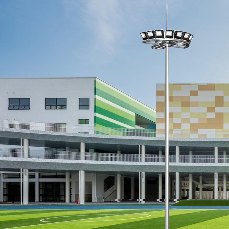 20-meter, 25-meter, 30-meter telescopic high-pole lamps for outdoor basketball and football fields, ultra-bright high-power road high-pole lamps details Picture