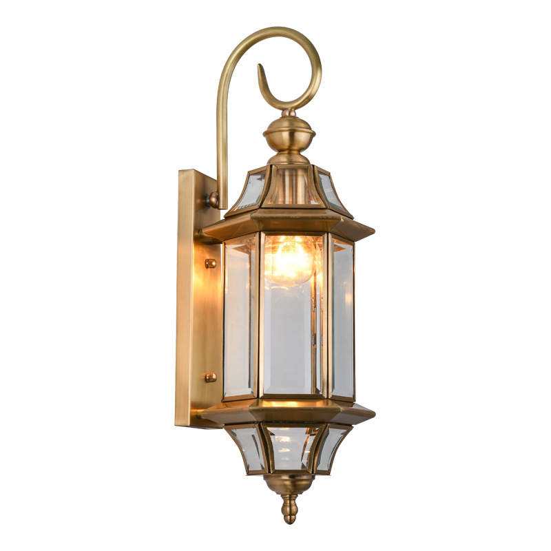 European-style all-copper lamps, wall lamps, corridor lamps, balcony corridor lamps, outdoor lamps, garden lamps, outdoor waterproof garden wall lamps Item Picture