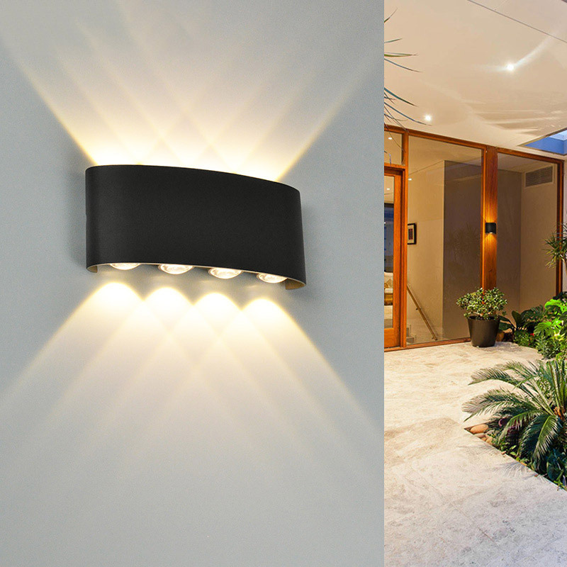 Outdoor wall lamp led waterproof double-head wall lamp, outdoor top and bottom lighting wall lamp, indoor creative wall lamp wall light details Picture