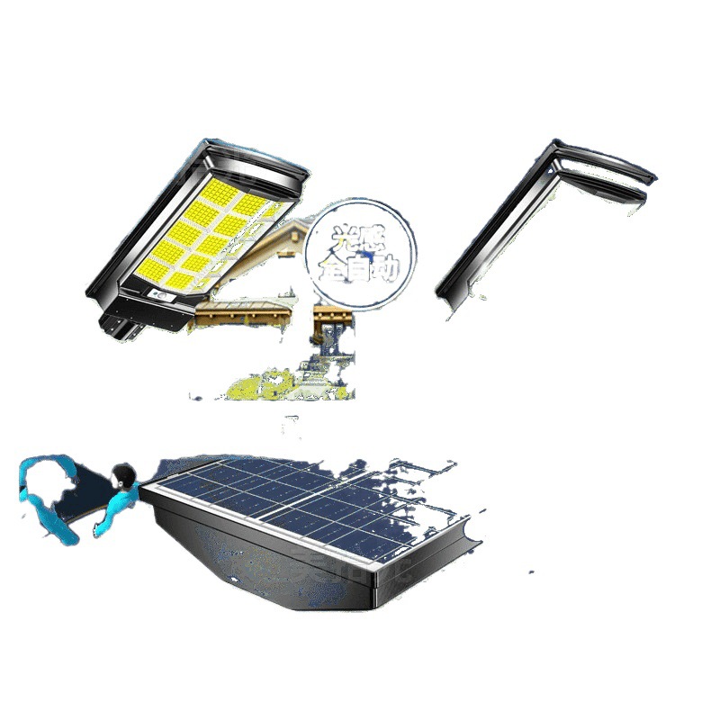 2025 New model solar outdoor courtyard lamp, household human body sensor outdoor courtyard sun lamp lighting street lamp Item Picture