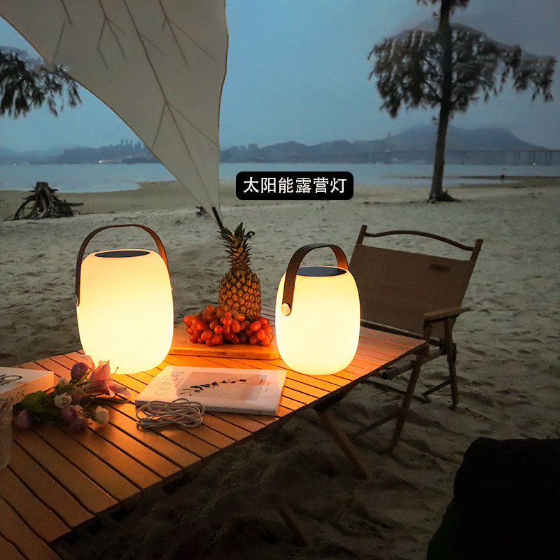 Cross-border e-commerce solar courtyard atmosphere lights, outdoor waterproof garden solar table lamps, camping decorative lights details Picture