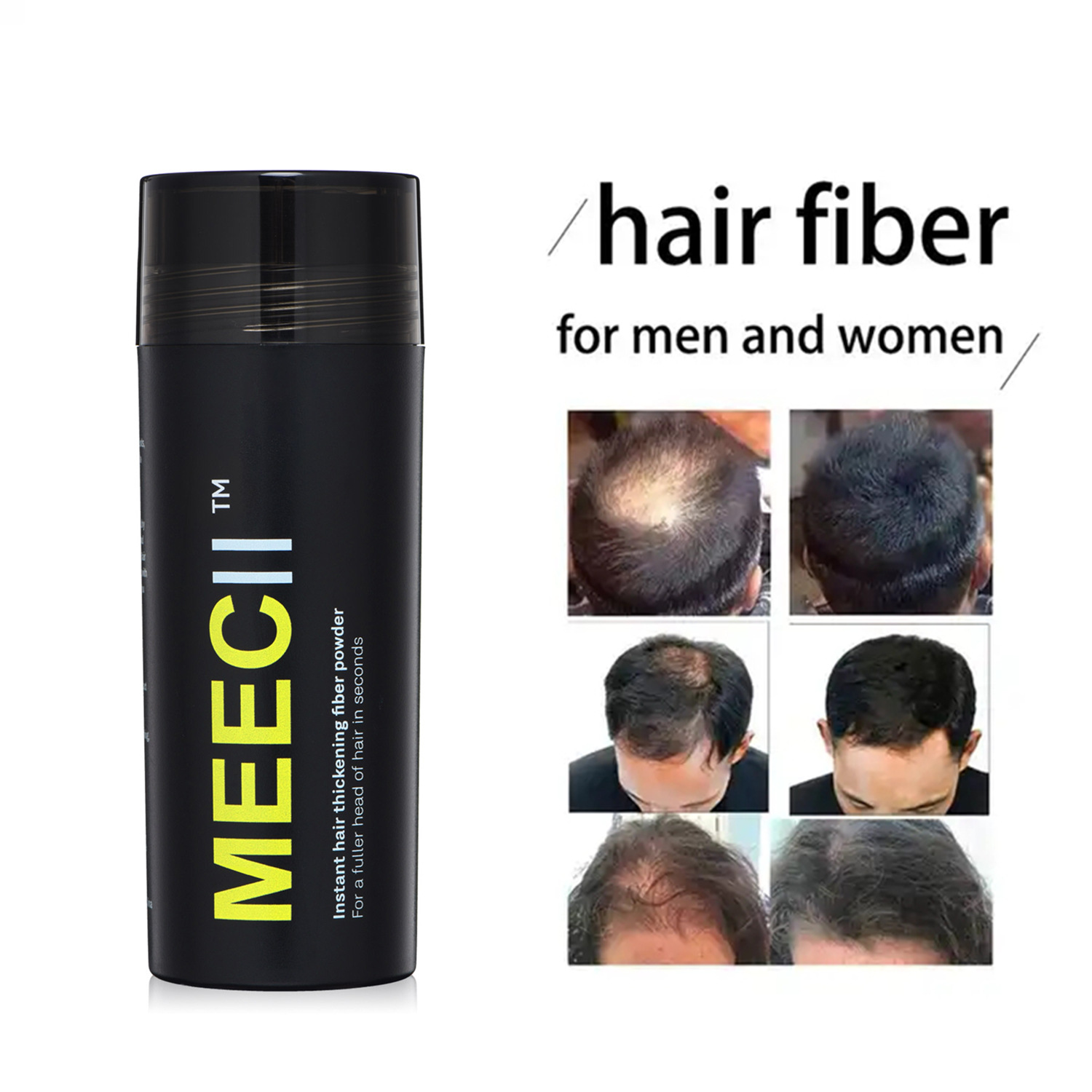 MEECII Hair Fiber Dense Hair Fiber High-quality 27.5g Thickening and hair growth Fiber powder Application Scenario