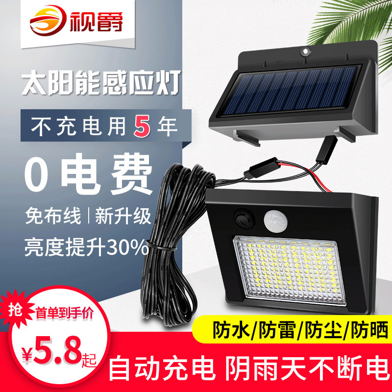 Cross-border bestsellers: Split solar garden lamps, human-sensing outdoor wall lamps, ultra-bright waterproof led lighting street lamps details Picture