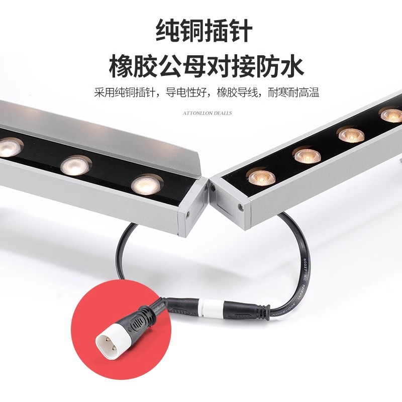 24V yellow LED wall-washing light, warm light spotlight for wedding ancient buildings, outdoor waterproof building exterior walls, Bridges, super bright Specification drawing