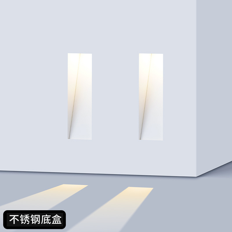 Borderless led floor lights, hotel corridor corner lights, staircase built-in skirting foot lights, step lights, minimalist style full figure