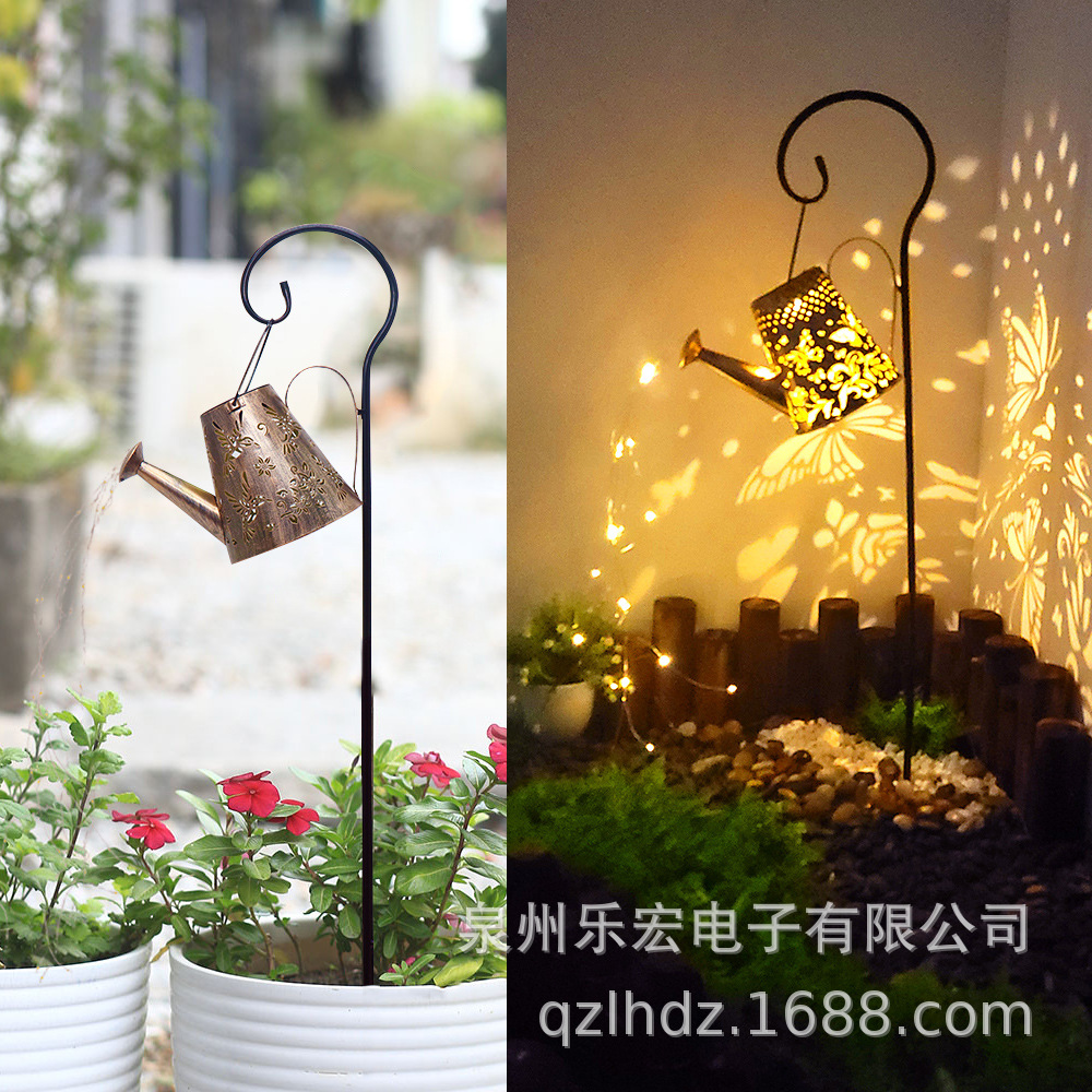 Cross-border new products: large iron water bottle, lawn light, courtyard garden light, landscape light, flowing water dragonfly, cartoon projection light details Picture
