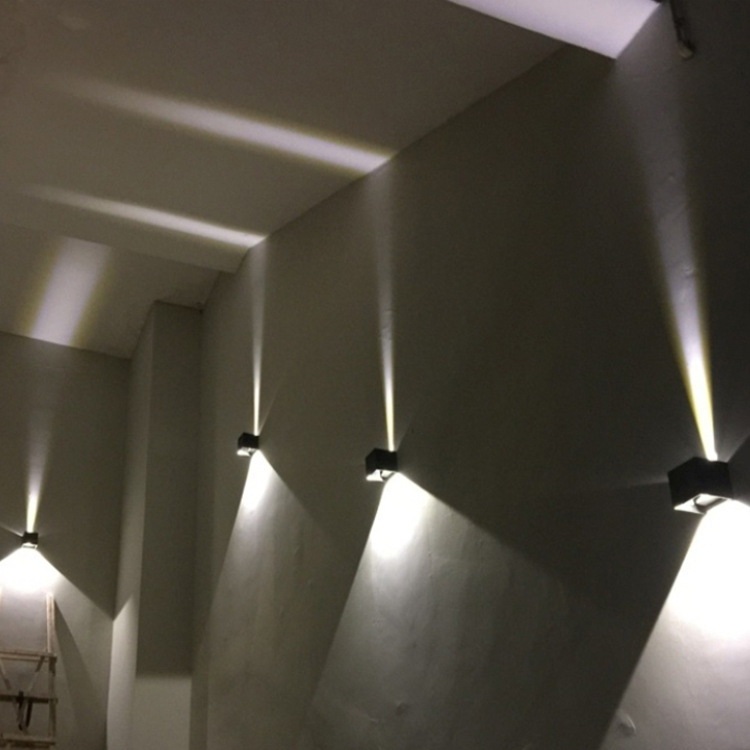 Cross-border modern and simple outdoor waterproof wall lights, villa exterior walls, courtyard double-head spotlights, corridor and bedside decorative lights Application Scenario