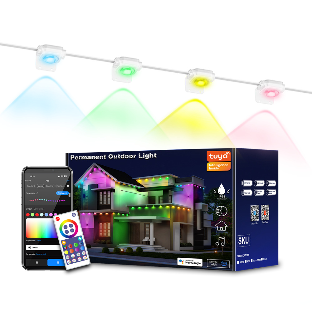 Amazon's best-selling smart waterproof eave light, WIFI and Bluetooth APP, graffiti eave light, holiday decoration eave light Item Picture