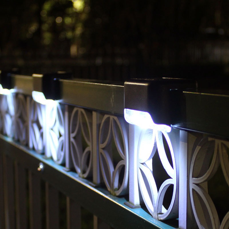 【 Four-piece Set 】 Best-selling solar step lights, waterproof garden lights, decorative fence lights, railing and staircase step lights Specification drawing