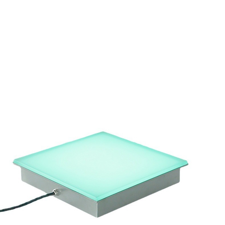 LED square sensor floor tile light, seven-color sensor embedded ground light, outdoor square landscape running floor light Item Picture