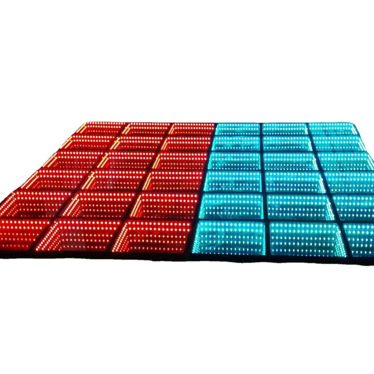 Tempered abyss mirror light, neon background wall, illuminated floor tile light, bar stage, full-color external control induction floor light Item Picture