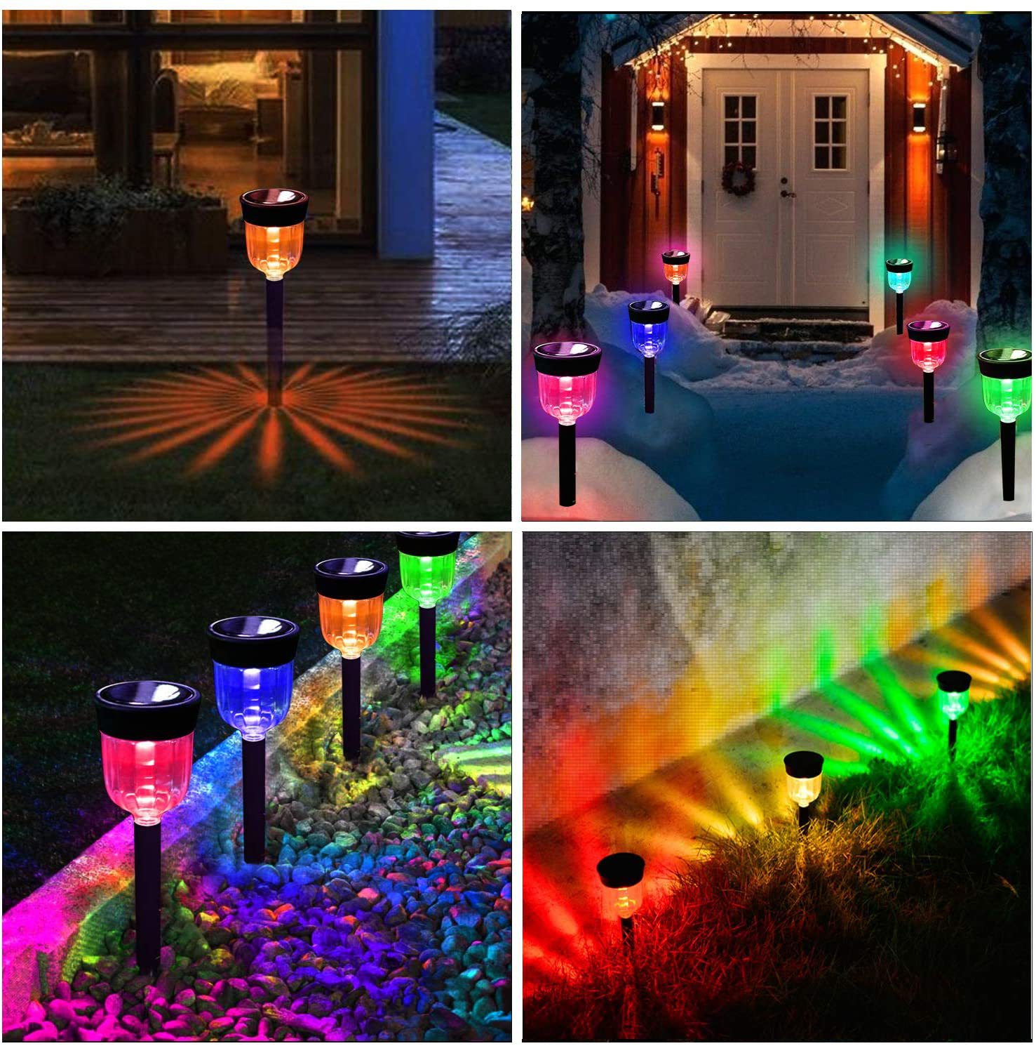 Solar-powered lawn landscape courtyard decorative lights, fresh and clean outdoor floodlights, villa garden lights, lawn lights Application Scenario