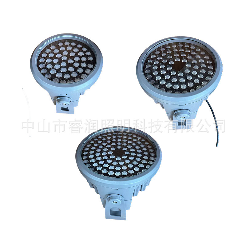 Imitation flying outdoor LED floodlights, square night scene floodlights, garden lighting project, tree lights, circular focused light Item Picture