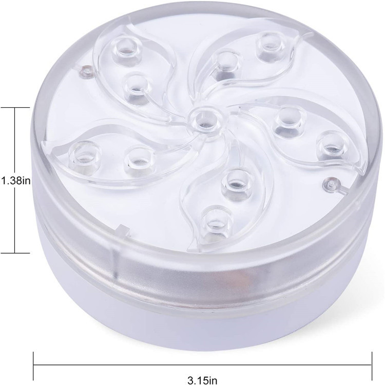 New LED horse-running remote control large knob light, Bauhinia flower diving light, 11 lights, aquarium fish tank swimming pool diving light Item Picture