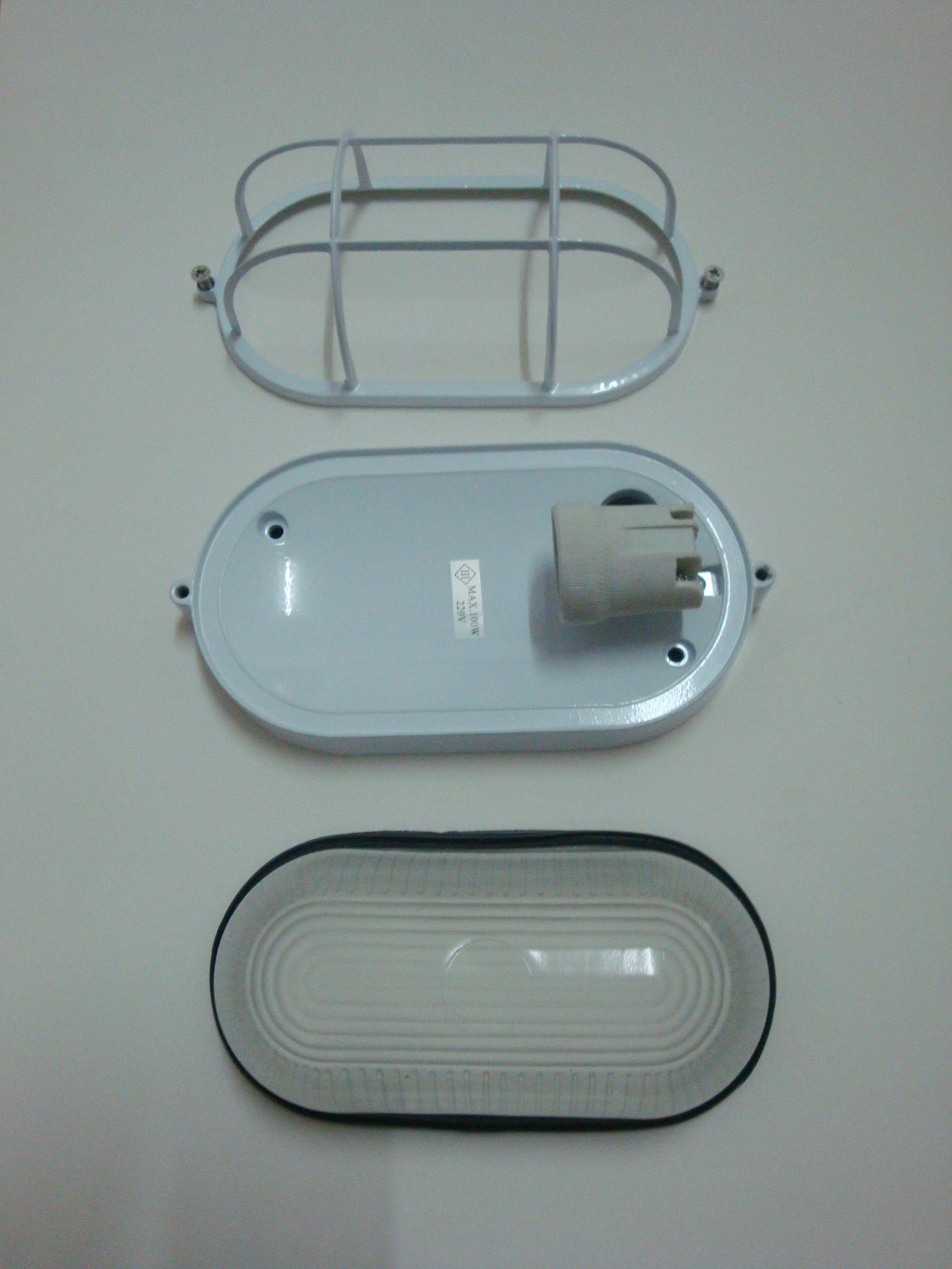 Original manufacturer outdoor moisture-proof wall lamp, LED grid oval glass cover, waterproof wall lamp JH001 aluminum shell Item Picture