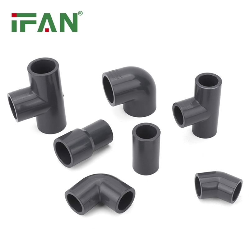IFAN Plumbing Sch80 Eblow Socket Tee Upvc Pvc Pipe Fittings