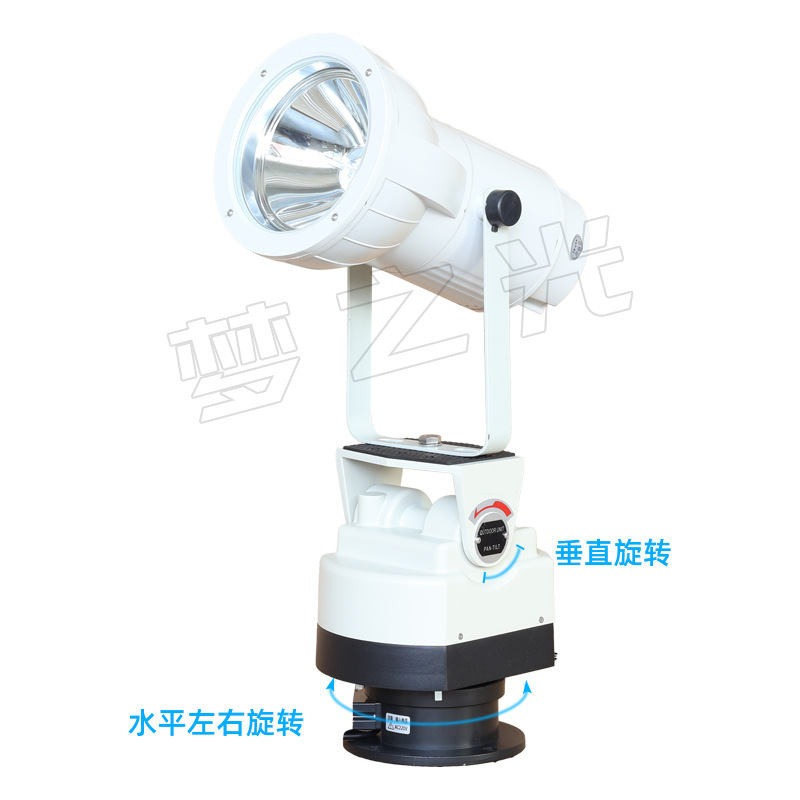 Factory direct supply of wireless remote control automatic rotating Marine and coastal defense xenon searchlight, high-intensity remote waterproof outdoor lamp Application Scenario