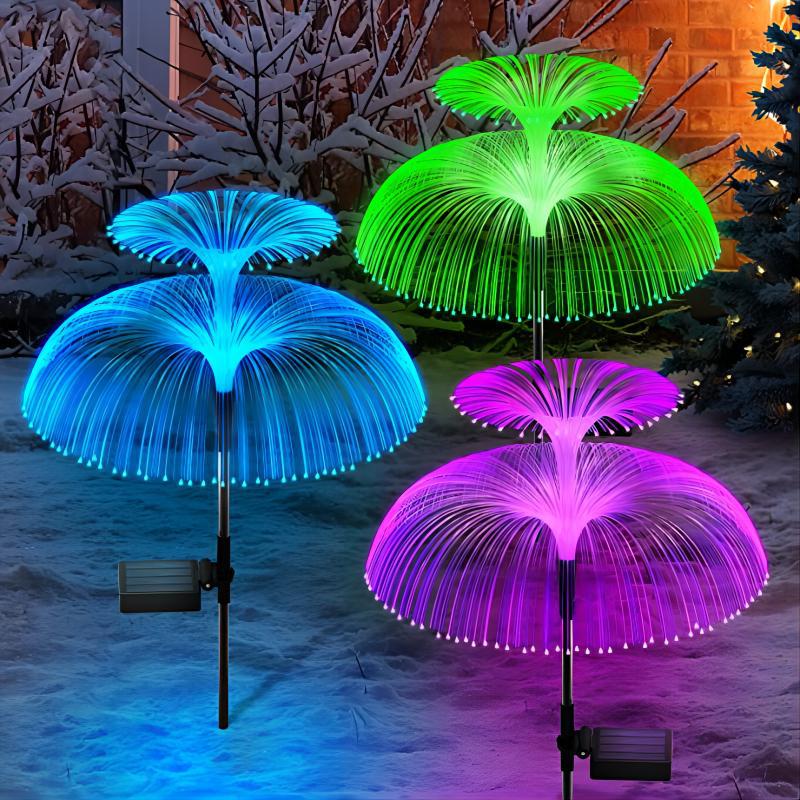 Solar-powered seven-color LED jellyfish lights, outdoor lights, garden insert lights, Christmas decorative lights, garden lights, night lights Application Scenario