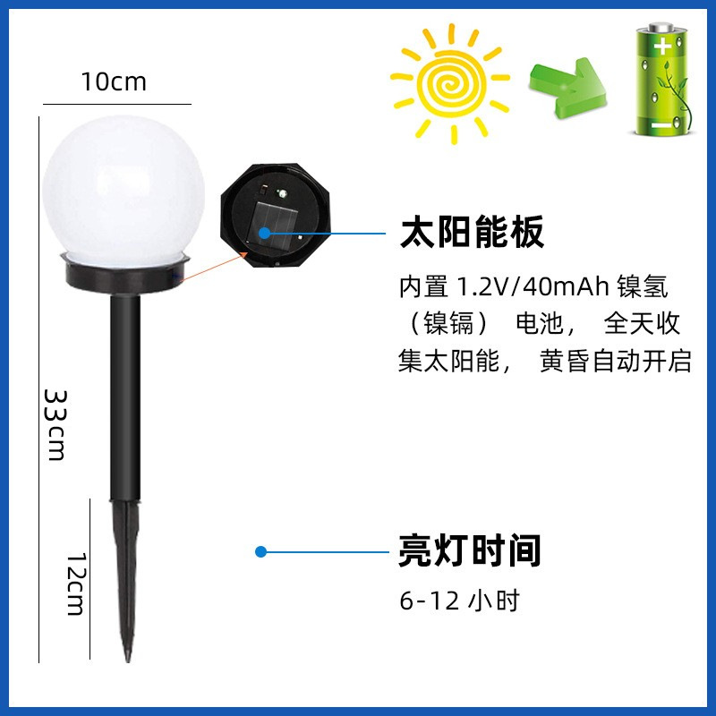 Outdoor solar circular small plug-in lawn lights, garden lights, decorative lighting lawn lights, solar landscape lights details Picture