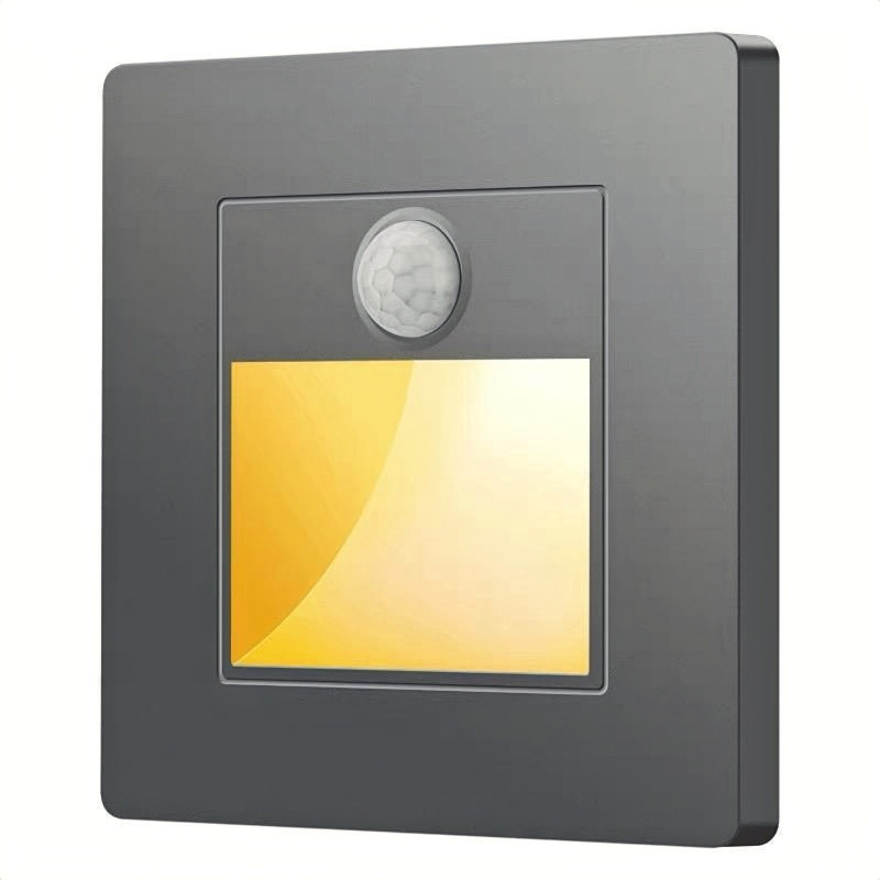 86-type LED embedded human body sensor floor light, hotel and guesthouse corridor staircase step light, corner night light Item Picture