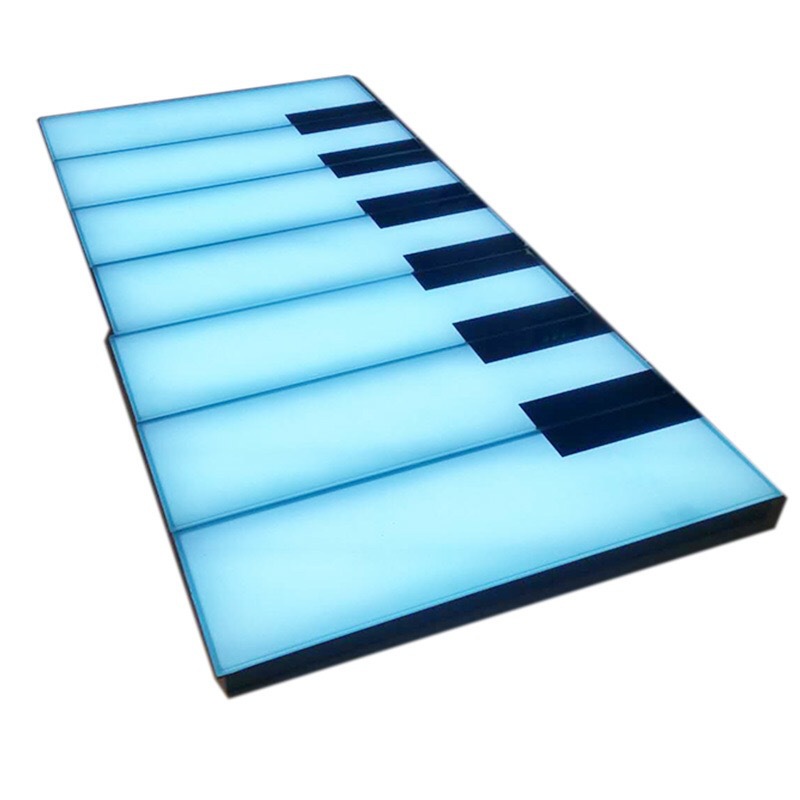 led piano-sensing floor tile light, staircase step, popular music foot pedal light, luminous piano key interactive floor piano Item Picture