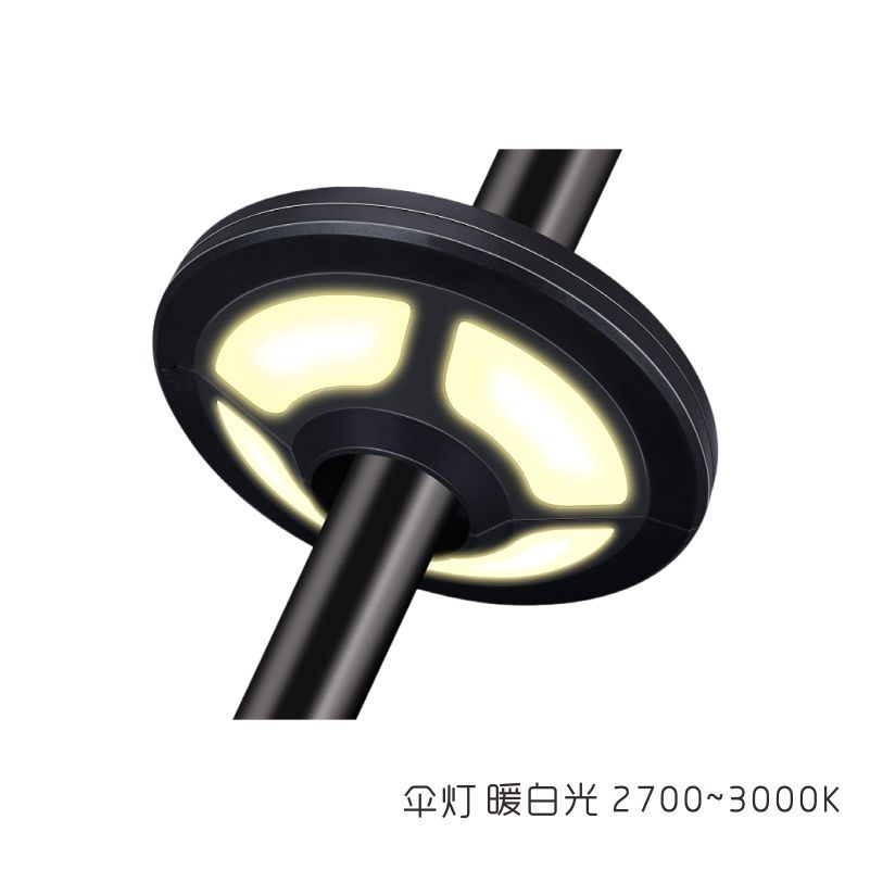 Solar-powered charging mid-column LED umbrella light manufacturer's in-stock swimming pool, beach and outdoor leisure lighting umbrella lights details Picture