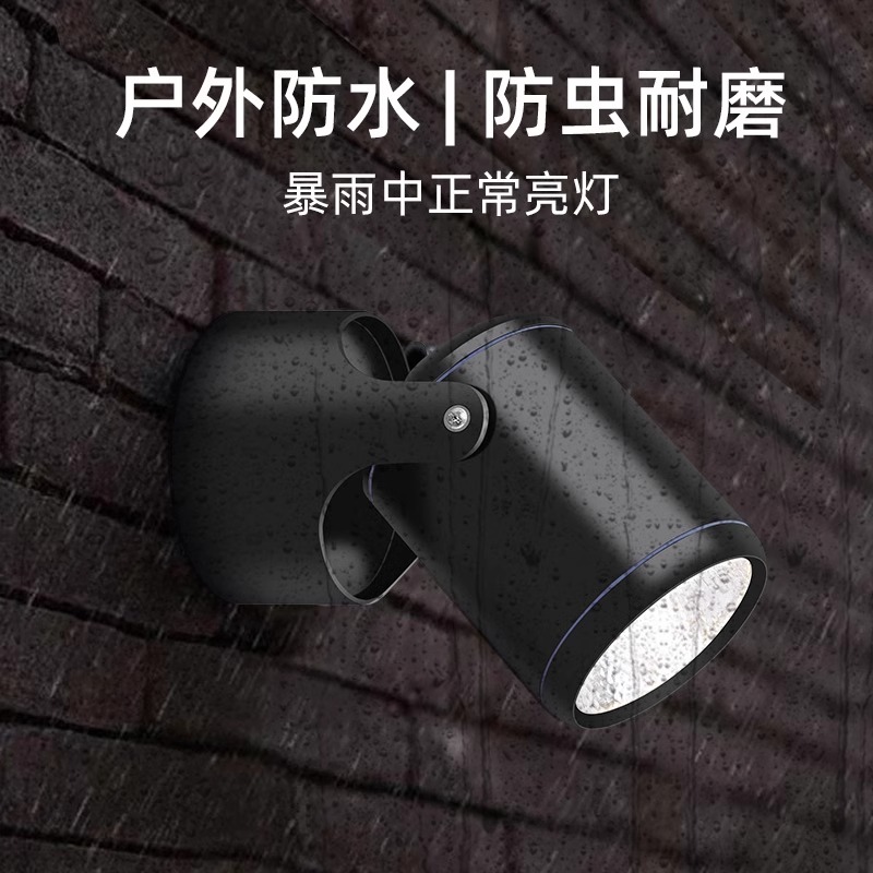 ✅ Outdoor spotlights, waterproof, adjustable Angle, advertising signs, wall lamps for shop storefronts, outdoor courtyard wall-washing projectors Application Scenario