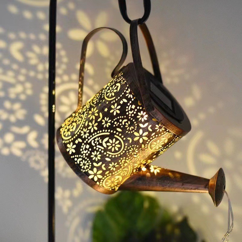 Cross-border Amazon solar water bottle light, iron star water bottle, showerhead light, floor plug light, outdoor garden decorative landscape light Specification drawing