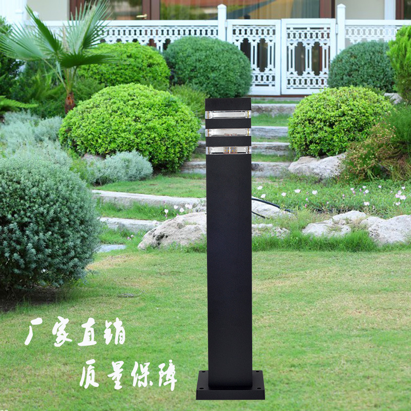 Lawn light, ground insert light, outdoor waterproof, simple courtyard light flower, garden landscape street light, aluminum material, square, 3-layer transparent Specification drawing