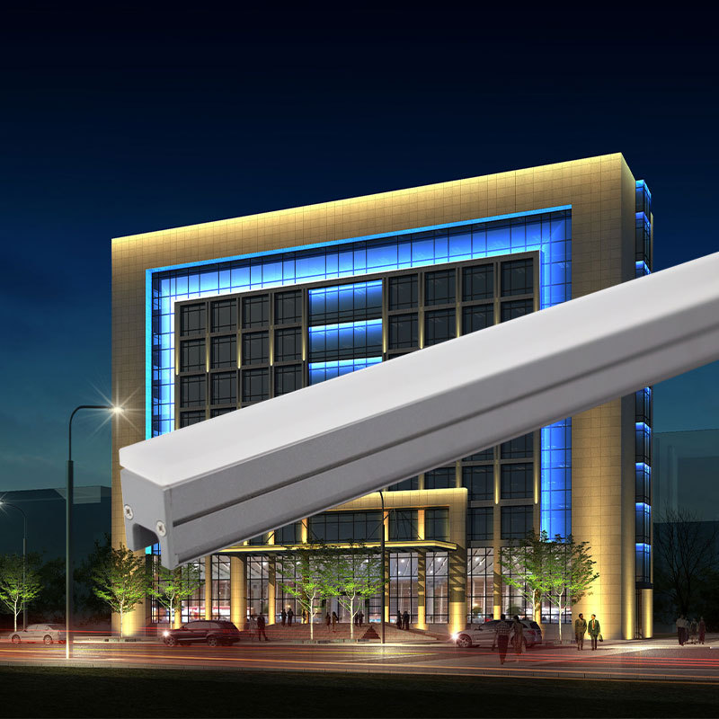 Acrylic strip light RGBW outdoor waterproof solid contour light 24V seven-color eave strip light 12W details Picture